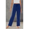 imageWiWi Pajama Pants for Women Viscose from Bamboo Soft Wide Leg Sweatpants Drawstring Bottoms Sleep Pj Pant SXXLAblue Depth