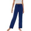 imageWiWi Pajama Pants for Women Viscose from Bamboo Soft Wide Leg Sweatpants Drawstring Bottoms Sleep Pj Pant SXXLAblue Depth