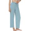 imageWiWi Pajama Pants for Women Viscose from Bamboo Soft Wide Leg Sweatpants Drawstring Bottoms Sleep Pj Pant SXXLAblue White Stripe