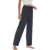 imageWiWi Pajama Pants for Women Viscose from Bamboo Soft Wide Leg Sweatpants Drawstring Bottoms Sleep Pj Pant SXXLAcharcoal