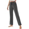imageWiWi Pajama Pants for Women Viscose from Bamboo Soft Wide Leg Sweatpants Drawstring Bottoms Sleep Pj Pant SXXLAcharcoal Heather