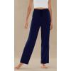 imageWiWi Pajama Pants for Women Viscose from Bamboo Soft Wide Leg Sweatpants Drawstring Bottoms Sleep Pj Pant SXXLAnavy