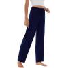 imageWiWi Pajama Pants for Women Viscose from Bamboo Soft Wide Leg Sweatpants Drawstring Bottoms Sleep Pj Pant SXXLAnavy