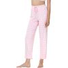 imageWiWi Pajama Pants for Women Viscose from Bamboo Soft Wide Leg Sweatpants Drawstring Bottoms Sleep Pj Pant SXXLApink White Stripe