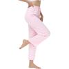 imageWiWi Pajama Pants for Women Viscose from Bamboo Soft Wide Leg Sweatpants Drawstring Bottoms Sleep Pj Pant SXXLApink White Stripe