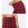 imageWiWi Pajama Pants for Women Viscose from Bamboo Soft Wide Leg Sweatpants Drawstring Bottoms Sleep Pj Pant SXXLAred Buffalo Plaid