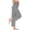 imageWiWi Pajama Pants for Women Viscose from Bamboo Soft Wide Leg Sweatpants Drawstring Bottoms Sleep Pj Pant SXXLAwhite Stripe on Black