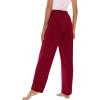 imageWiWi Pajama Pants for Women Viscose from Bamboo Soft Wide Leg Sweatpants Drawstring Bottoms Sleep Pj Pant SXXLAwine Red