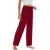 imageWiWi Pajama Pants for Women Viscose from Bamboo Soft Wide Leg Sweatpants Drawstring Bottoms Sleep Pj Pant SXXLAwine Red