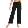 imageWiWi Pajama Pants for Women Viscose from Bamboo Soft Wide Leg Sweatpants Drawstring Bottoms Sleep Pj Pant SXXLBblack