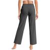 imageWiWi Pajama Pants for Women Viscose from Bamboo Soft Wide Leg Sweatpants Drawstring Bottoms Sleep Pj Pant SXXLBcharcoal Heather