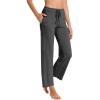 imageWiWi Pajama Pants for Women Viscose from Bamboo Soft Wide Leg Sweatpants Drawstring Bottoms Sleep Pj Pant SXXLBcharcoal Heather