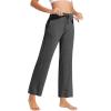 imageWiWi Pajama Pants for Women Viscose from Bamboo Soft Wide Leg Sweatpants Drawstring Bottoms Sleep Pj Pant SXXLBcharcoal Heather