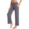 imageWiWi Pajama Pants for Women Viscose from Bamboo Soft Wide Leg Sweatpants Drawstring Bottoms Sleep Pj Pant SXXLBdark Grey