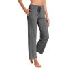 imageWiWi Pajama Pants for Women Viscose from Bamboo Soft Wide Leg Sweatpants Drawstring Bottoms Sleep Pj Pant SXXLBdark Heather Grey