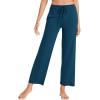 imageWiWi Pajama Pants for Women Viscose from Bamboo Soft Wide Leg Sweatpants Drawstring Bottoms Sleep Pj Pant SXXLBink Blue