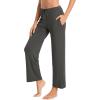 imageWiWi Pajama Pants for Women Viscose from Bamboo Soft Wide Leg Sweatpants Drawstring Bottoms Sleep Pj Pant SXXLBiron Grey