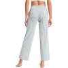imageWiWi Pajama Pants for Women Viscose from Bamboo Soft Wide Leg Sweatpants Drawstring Bottoms Sleep Pj Pant SXXLBlight Heather Grey