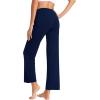 imageWiWi Pajama Pants for Women Viscose from Bamboo Soft Wide Leg Sweatpants Drawstring Bottoms Sleep Pj Pant SXXLBnavy