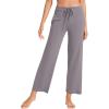 imageWiWi Pajama Pants for Women Viscose from Bamboo Soft Wide Leg Sweatpants Drawstring Bottoms Sleep Pj Pant SXXLBpurplish Grey