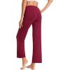 imageWiWi Pajama Pants for Women Viscose from Bamboo Soft Wide Leg Sweatpants Drawstring Bottoms Sleep Pj Pant SXXLBwine