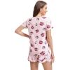 imageWiWi Pajamas Set for Women Cooling Short Sleeve Sleepwear Soft Knit Shorts Pjs Sets Viscose from Bamboo SXXLAcoffee Cup