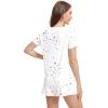 imageWiWi Pajamas Set for Women Cooling Short Sleeve Sleepwear Soft Knit Shorts Pjs Sets Viscose from Bamboo SXXLAwhite Stars