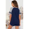 imageWiWi Pajamas Set for Women Cooling Short Sleeve Sleepwear Soft Knit Shorts Pjs Sets Viscose from Bamboo SXXLBdark Blue