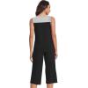 imageWiWi Pajamas Set for Women Sleeveless Tank Tops Capri Pants Pjs Sets Sleepwear Lightweight Loungewear SXXLBlack