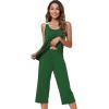imageWiWi Pajamas Set for Women Sleeveless Tank Tops Capri Pants Pjs Sets Sleepwear Lightweight Loungewear SXXLDark Green