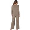 imageWiWi Pajamas Sets for Women Soft Long Sleeve Tops and Pants Sleepwear Ladies Pjs Viscose from Bamboo Pj SXXLAcamel
