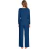 imageWiWi Pajamas Sets for Women Soft Long Sleeve Tops and Pants Sleepwear Ladies Pjs Viscose from Bamboo Pj SXXLAink Blue