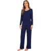 imageWiWi Pajamas Sets for Women Soft Long Sleeve Tops and Pants Sleepwear Ladies Pjs Viscose from Bamboo Pj SXXLAnavy