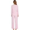 imageWiWi Pajamas Sets for Women Soft Long Sleeve Tops and Pants Sleepwear Ladies Pjs Viscose from Bamboo Pj SXXLApink