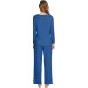 imageWiWi Pajamas Sets for Women Soft Long Sleeve Tops and Pants Sleepwear Ladies Pjs Viscose from Bamboo Pj SXXLAprussian Blue
