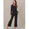 imageWiWi Pajamas Sets for Women Soft Long Sleeve Tops and Pants Sleepwear Ladies Pjs Viscose from Bamboo Pj SXXLBblack