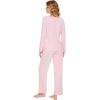 imageWiWi Pajamas Sets for Women Soft Long Sleeve Tops and Pants Sleepwear Ladies Pjs Viscose from Bamboo Pj SXXLBpink