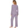 imageWiWi Pajamas Sets for Women Soft Long Sleeve Tops and Pants Sleepwear Ladies Pjs Viscose from Bamboo Pj SXXLBviolet