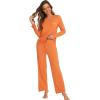 imageWiWi Pajamas Sets for Women Soft Long Sleeve Tops and Pants Sleepwear Ladies Pjs Viscose from Bamboo Pj SXXLCorange
