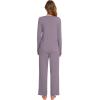 imageWiWi Pajamas Sets for Women Soft Long Sleeve Tops and Pants Sleepwear Ladies Pjs Viscose from Bamboo Pj SXXLCviolet