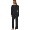 imageWiWi Pajamas Sets for Women Soft Long Sleeve Tops and Pants Sleepwear Ladies Pjs Viscose from Bamboo Pj SXXLDblack