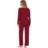 imageWiWi Pajamas Sets for Women Soft Long Sleeve Tops and Pants Sleepwear Ladies Pjs Viscose from Bamboo Pj SXXLDwine Red