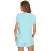imageWiWi Pajamas for Women Short Sleeve Top with Shorts Viscose from Bamboo Pajama Set Cooling Sleepwear SXXLBaqua