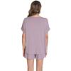 imageWiWi Pajamas for Women Short Sleeve Top with Shorts Viscose from Bamboo Pajama Set Cooling Sleepwear SXXLDdeauville Mauve