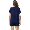 imageWiWi Pajamas for Women Short Sleeve Top with Shorts Viscose from Bamboo Pajama Set Cooling Sleepwear SXXLDnavy