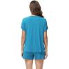 imageWiWi Pajamas for Women Short Sleeve Top with Shorts Viscose from Bamboo Pajama Set Cooling Sleepwear SXXLDteal Blue