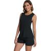 imageWiWi Pajamas for Women Tank Top Pajama Set Sleeveless Viscose from Bamboo Sleepwear Soft Shorts Pjs Sets Pj Loungewear SXXLBlack