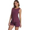 imageWiWi Pajamas for Women Tank Top Pajama Set Sleeveless Viscose from Bamboo Sleepwear Soft Shorts Pjs Sets Pj Loungewear SXXLDark Purple
