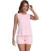 imageWiWi Pajamas for Women Tank Top Pajama Set Sleeveless Viscose from Bamboo Sleepwear Soft Shorts Pjs Sets Pj Loungewear SXXLPink
