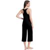 imageWiWi Pajamas for WomenViscose Made from Bamboo Sleeveless Pjs Tank Top Capri Pants Pajama Set SXXLBblack